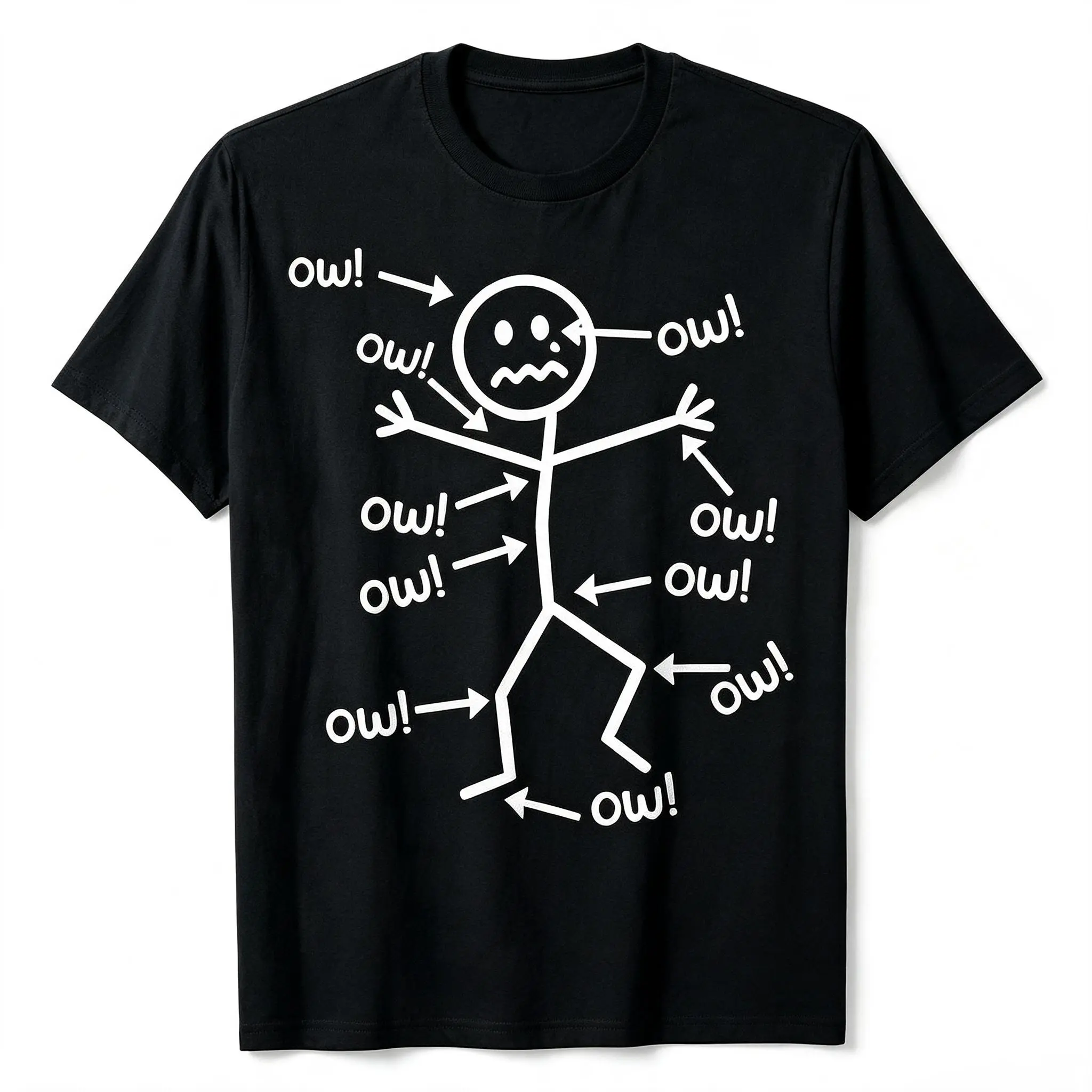 Humorous Chronic Pain Awareness T-Shirt Perfect for Casual Summer Wear Short Sleeve Round Neck Machine Washable
