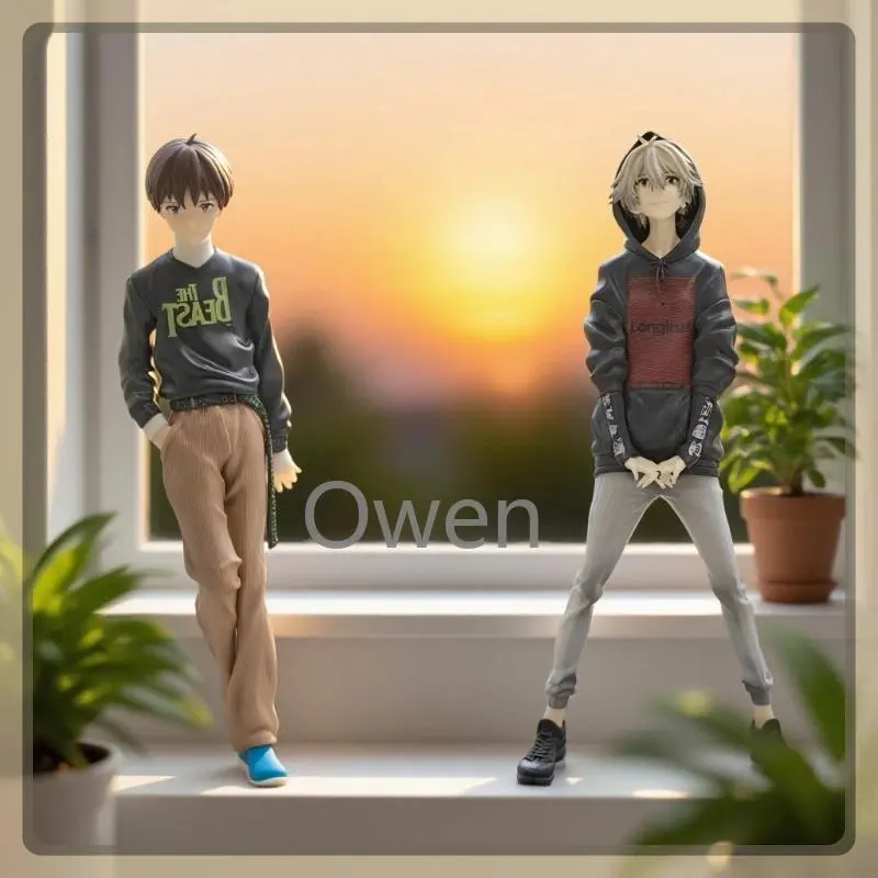 Anime EVA Ikari Shinji Figurine Nagisa Kaworu Action Figures PVC Standing Statue Collection Model Birthday Decoration Toys Gifts