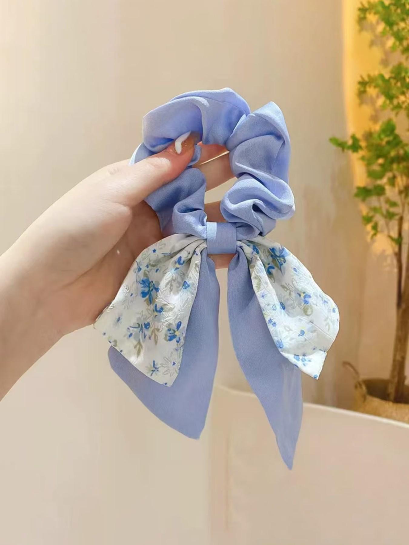 Cute Floral Butterfly Hair Tie, Soft Elastic Design for Girls, Ideal for Spring & Summer Hairstyles, Gentle on Hair