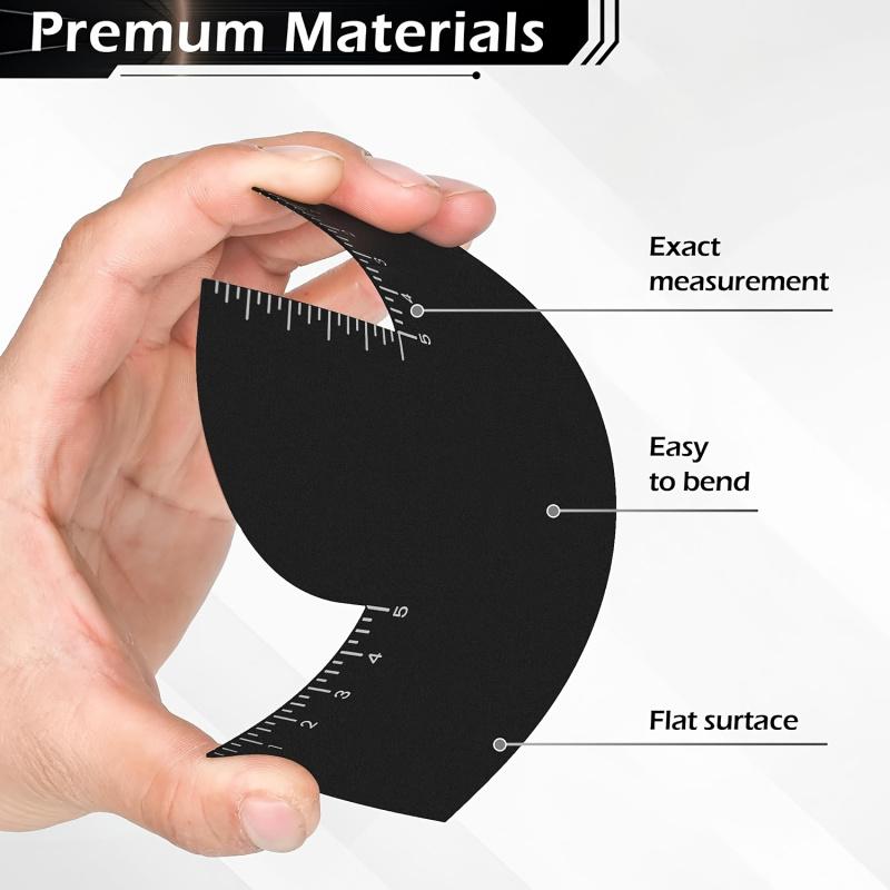 1 barber's modeling cassette measuring indicator-curved parts, durable plastic precision cutting tools, men's beauty & professional modeling assistance, battery-free, curved hairline design, textured grip handle, haircut accessories, Hair styling tool
