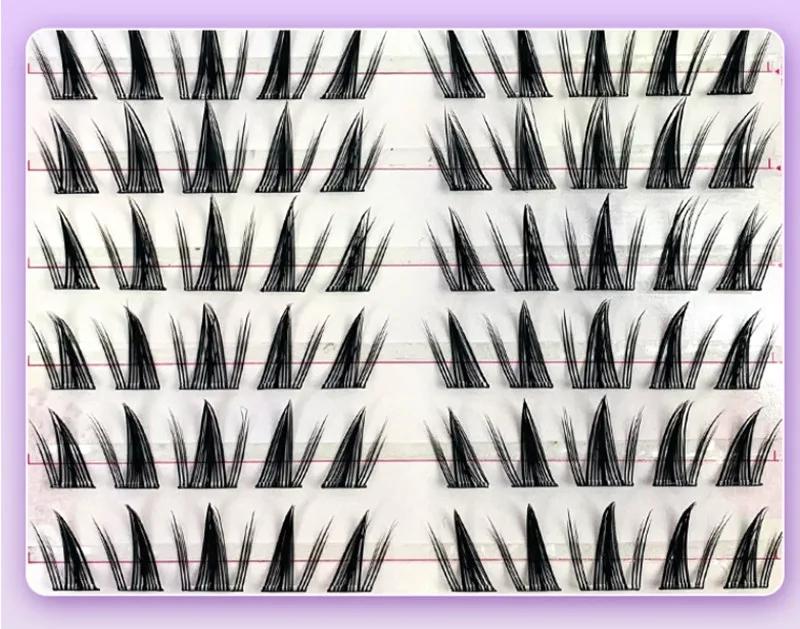 Self-adhesive Glue-free False Eyelashes Winged Fluffy Natural Thick Manga Eyes Reusable Enlarged Eyes Lashes Easy Apply 10-13mm