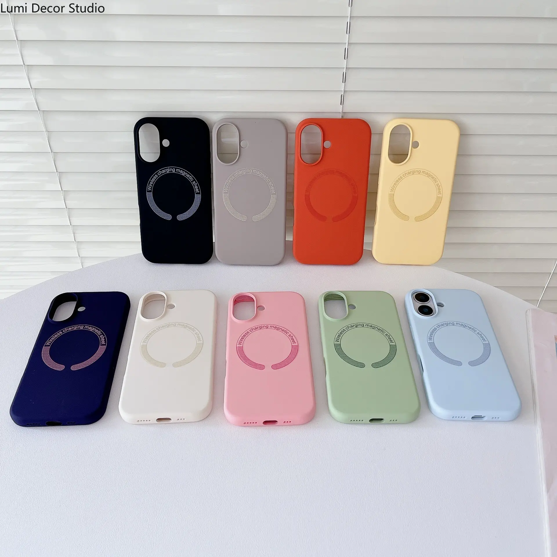 Liquid Silicone Magnetic Phone Case - Shockproof Soft Protective Cover with Protection, Wireless Compatibility, Raised Edges, Slim Profile for 15Pro Max, 17 Series Phones, Daily Carry Grip