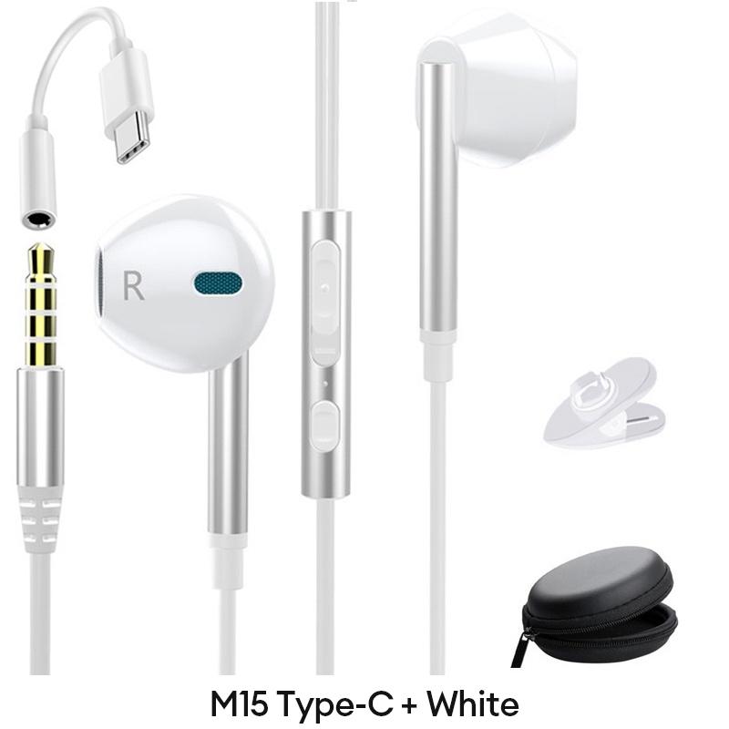 Sprise M15 Wired Earphones, 3.5mm Earbuds with Mic, 6D Surround Bass, HiFi Sound Quality, Gaming & Sports Headphones