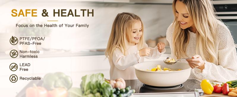 【Astercook 20-Pcs】Cookware Set, Non-Stick Coating, Durable & Easy to Clean, Perfect for Home, Gatherings, and Professional Kitchens hexclad cookware. White 【Astercook 20-Pcs】Cookware Set, Non-Stick Coating, Durable & Easy to Clean, Perfect for Home, Gatherings, and Professional Kitchens hexclad cookware. White