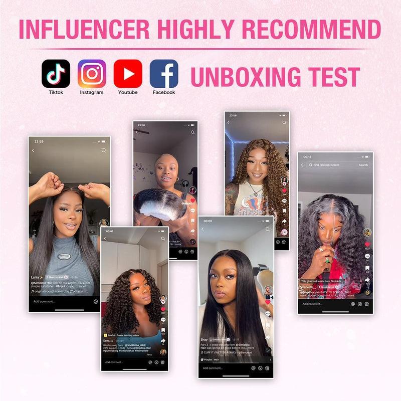 Simidola 13x6 Glueless Lace Yaki Kinky Straight Human Hair Wigs Ready To Wear And Go 6x4 Brazilian HD Lace Closure Wig Human Hair For Women Pre Plucked 200% Density