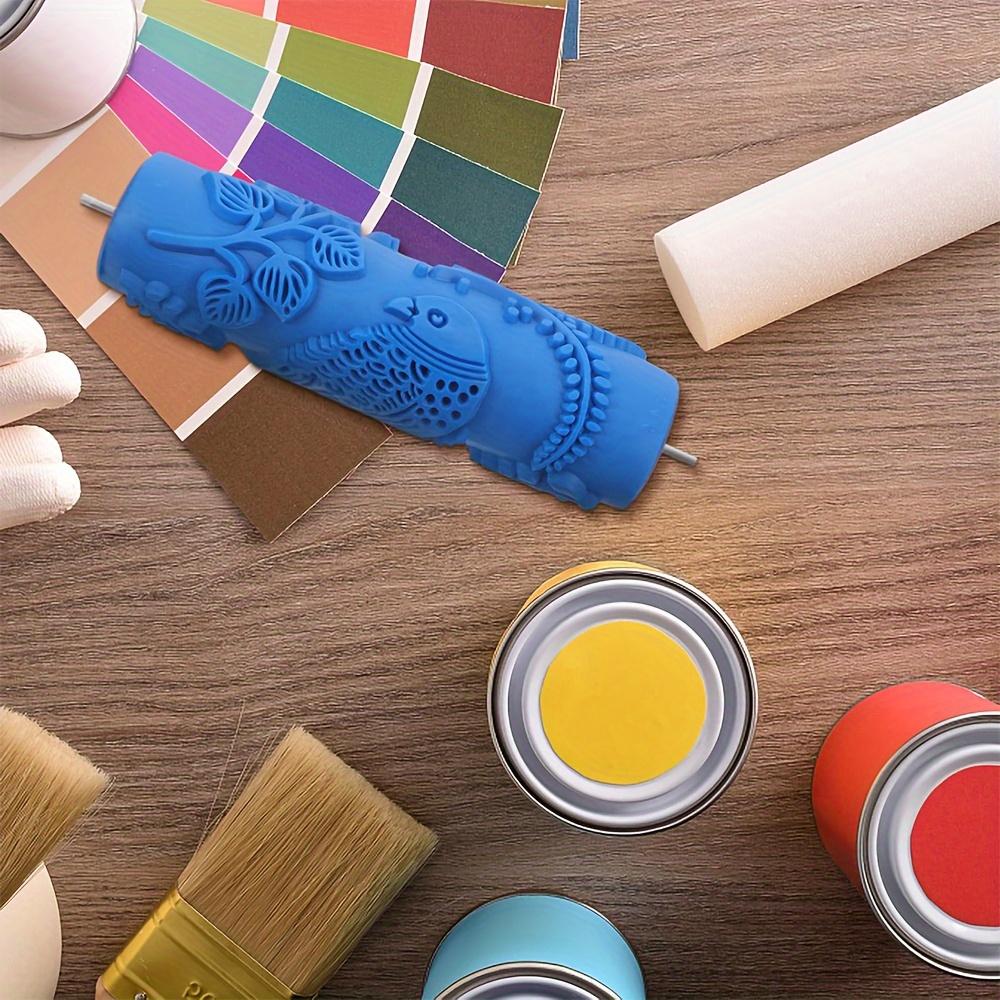 A 175mm patterned textured rubber drum for walls, furniture and ceilings in navy blue, perfect for Thanksgiving and New Year gifts, ideal for polishing and sanding