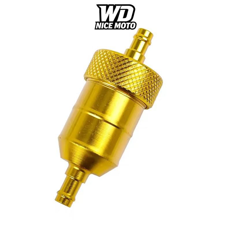 WD NICE MOTO 6mm Aluminum Alloy Fuel Filter, Universal Fit for Motorcycle Atv Quad, Available in Multiple Colors, Durable Cnc Material