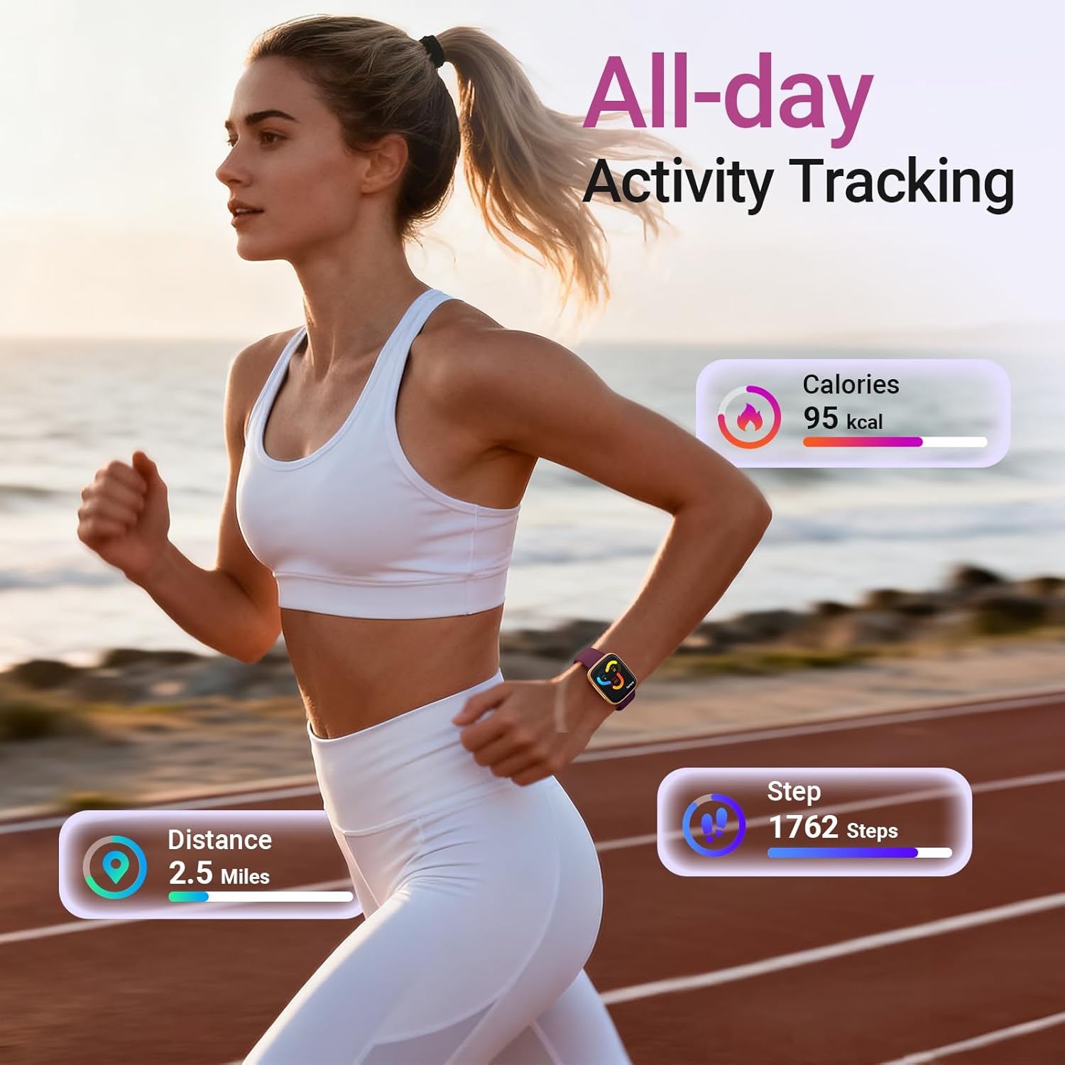 Fitpolo Smart Watch for Women 1.85" AMOLED Fitness Tracker with Bluetooth Call Heart Rate Sleep SPO₂ Monitor 100+ Sports Modes 3ATM Waterproof Fitpolo Smart Watch for Women 1.85" AMOLED Fitness Tracker with Bluetooth Call Heart Rate Sleep SPO₂ Monitor 100+ Sports Modes 3ATM Waterproof