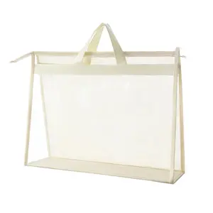 1 piece enlarged and widened handbag storage bag, translucent handbag storage bag with handle, wallet storage bag organizer, Handbag Divider Organizer, zipper hangable storage bag, handbag