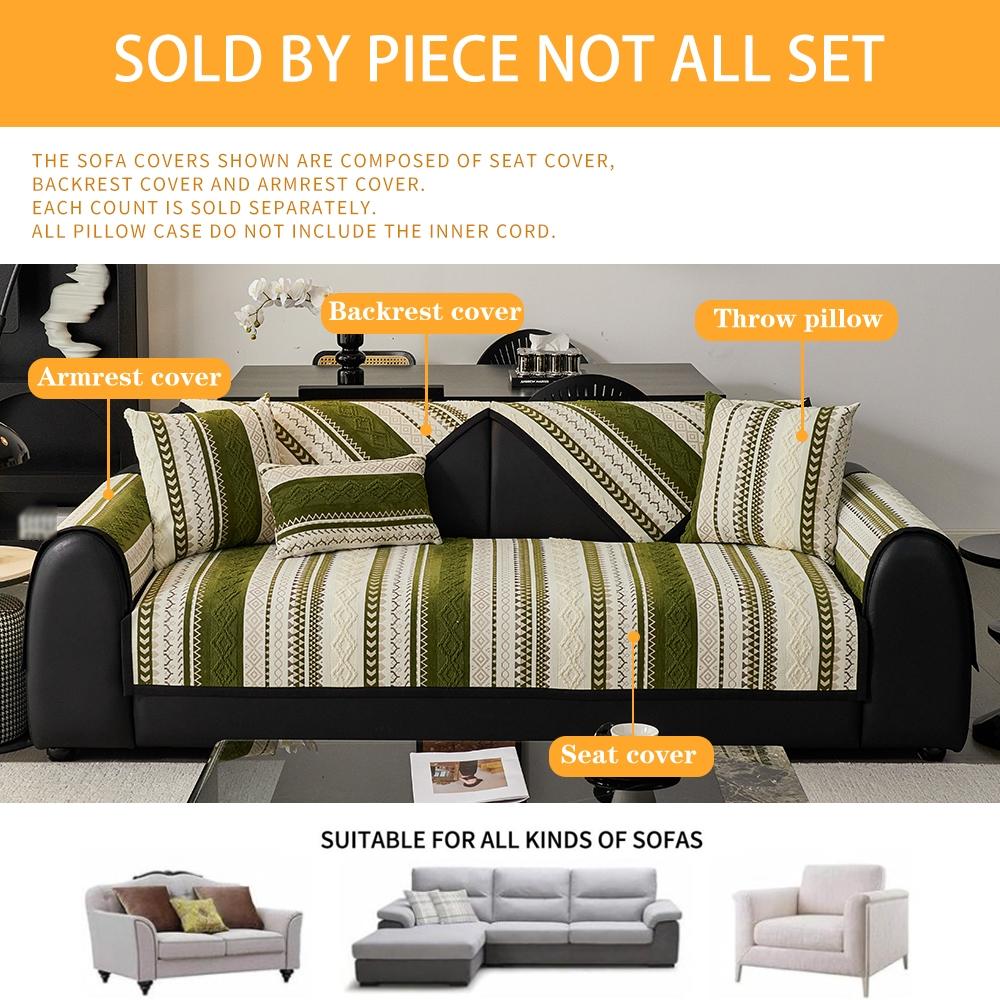 Boho Style Geometric Pattern Sofa Cover, Non-slip Sofa Mat, Fashionable Sofa Protector, Dustproof Sofa Protector, Durable Home Essentials for Living Room #TOP PICKS