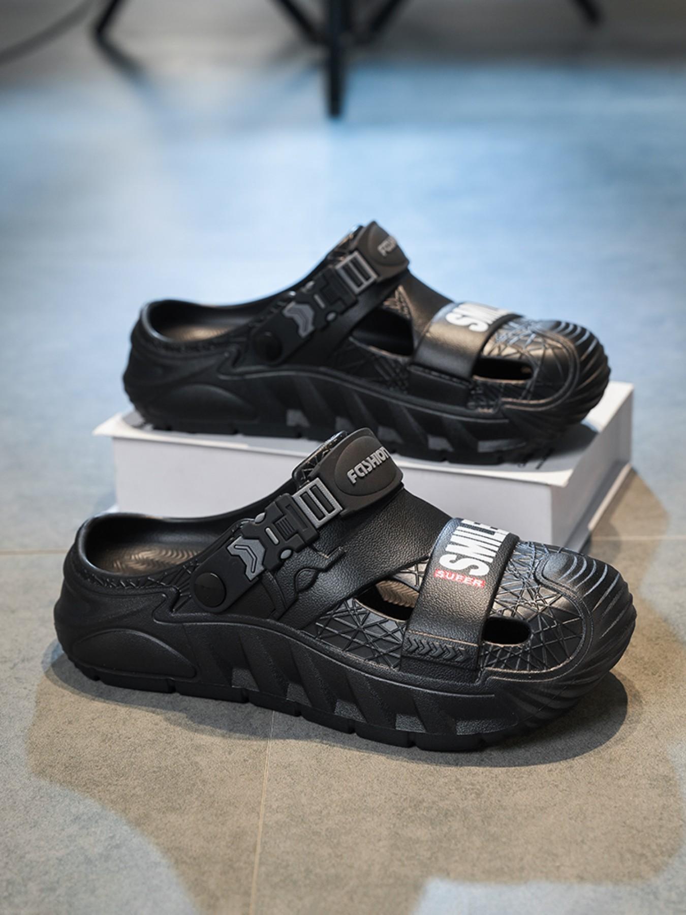 Men's Two-In-One Slip-On Sandals Slipper, Anti-Slip Durable Eva Sole, Wide Fit, All-Season Fashion, Ideal for Home, Beach, Rainy Days