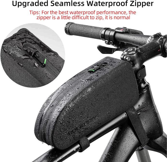 ROCKBROS Bike Top Tube Bag Bicycle Front Frame Bag Waterproof Bike Pouch Pack Bike Phone Bag Cycling Accessories Pouch for Mountain Road Bike Large ROCKBROS Bike Top Tube Bag Bicycle Front Frame Bag Waterproof Bike Pouch Pack Bike Phone Bag Cycling Accessories Pouch for Mountain Road Bike Large
