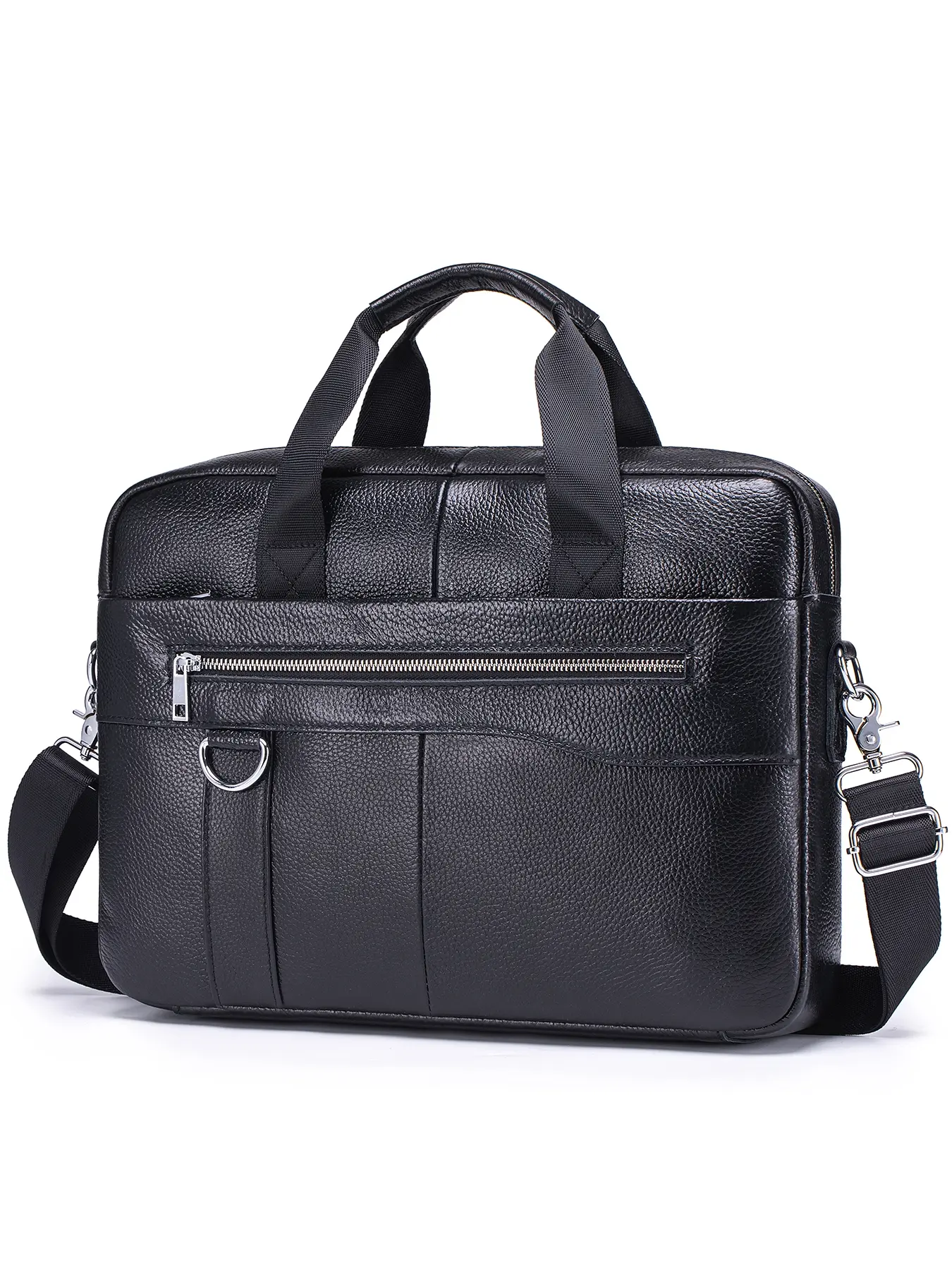Vintage Leather Briefcase for Men Genuine Leather Office Large Laptop Bag Laptop Bag with Shoulder Strap, Spacious Cowhide Work Bag for Business Travel Travel Essentials