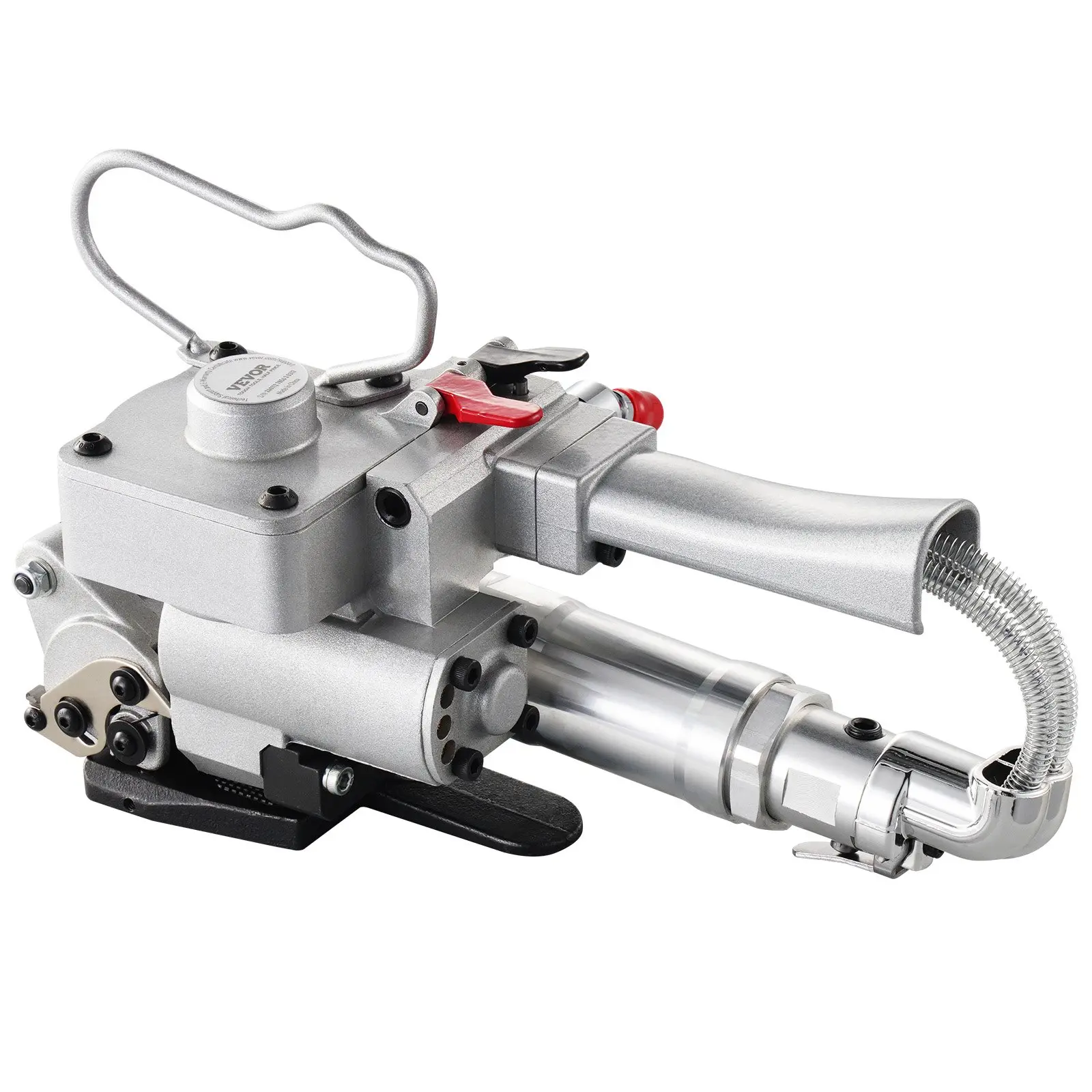 VEVOR Pneumatic Strapping Tool, for 3/4"-1" Width PET Plastic Belt, Packaging Strapping Machine, Handheld Baler, Automatic Packaging Machine with 4000N Max Tension, Portable Banding Strapping Kit