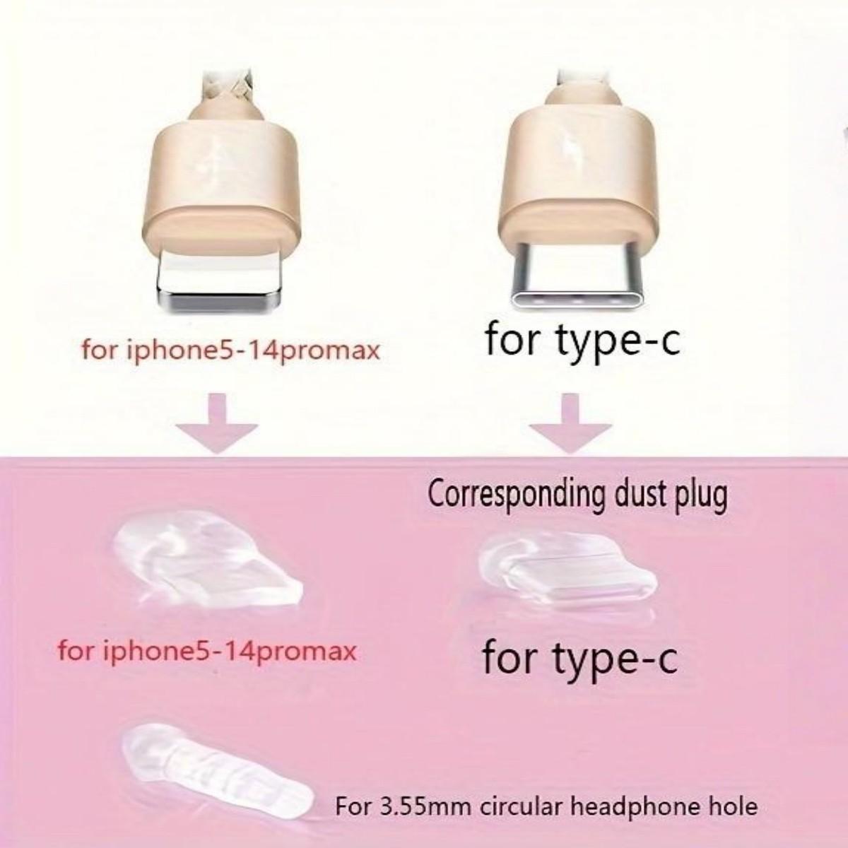 Cute Lily of the Valley Phone Dust Plug, Fairycore Floral Wind Chime Charm, Aesthetic Charging Port Cover for Cell Phone Type-C