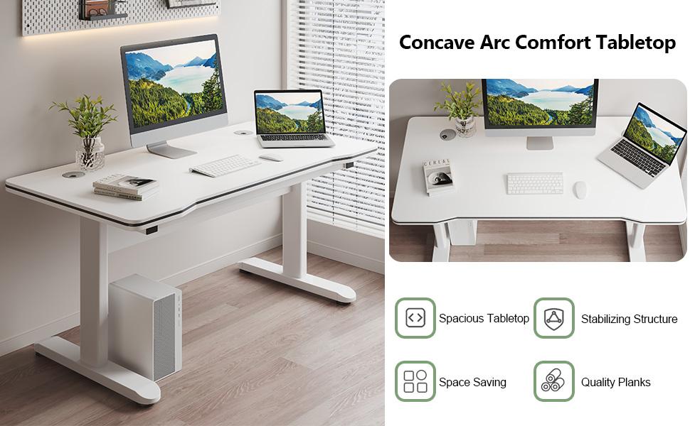 【Black Friday】Gaming Desk Computer Writing Table for Home Office Student Art Modern Simple Style with T-Shaped Metal Bracket PC Wood Suitable for Offices&Bedrooms