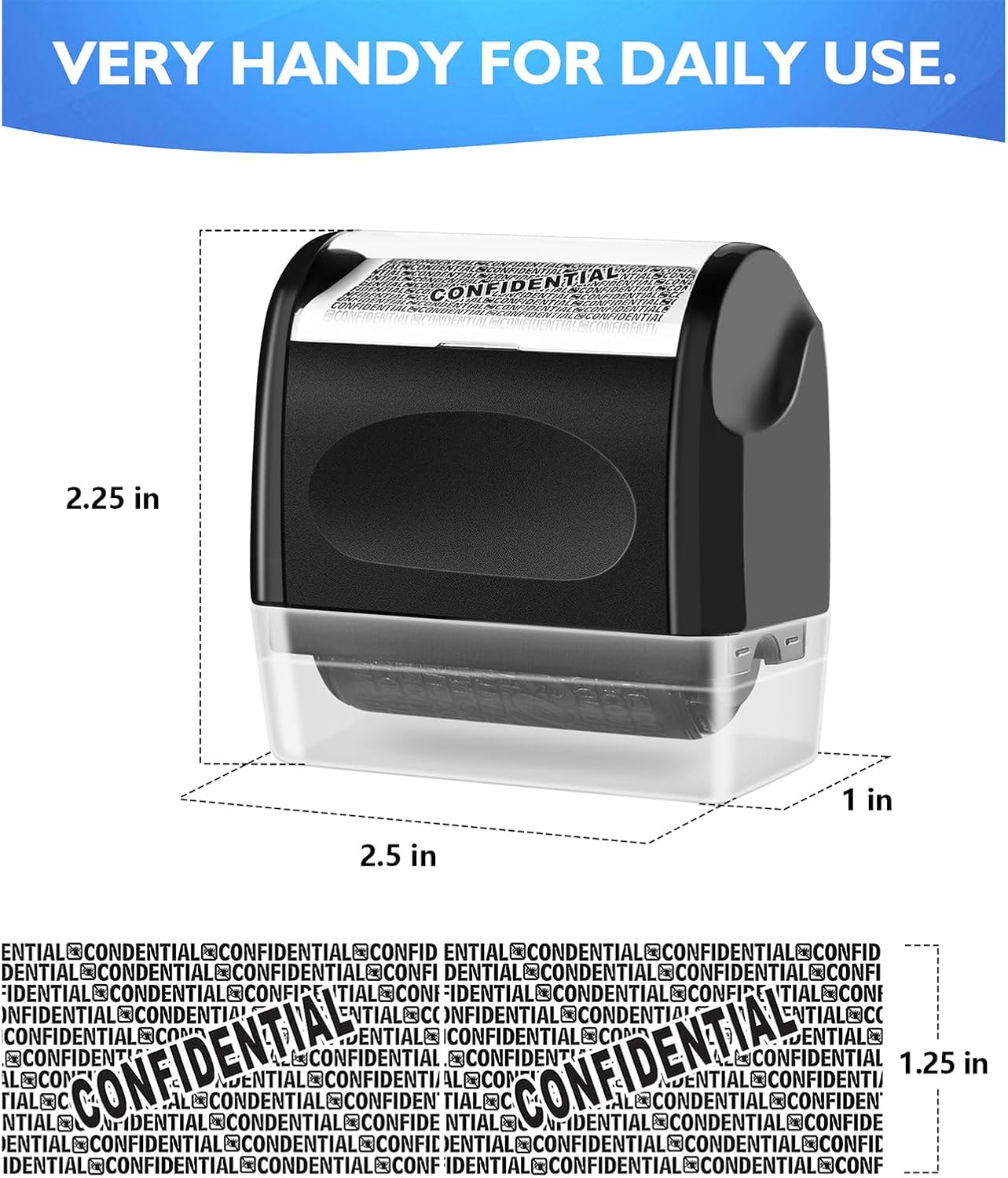 TAKOO Privacy Protection Security Roller Stamp — Address & Billing Info Blocker, Home & Office Mailing Essentials 100m Long-Lasting Roll