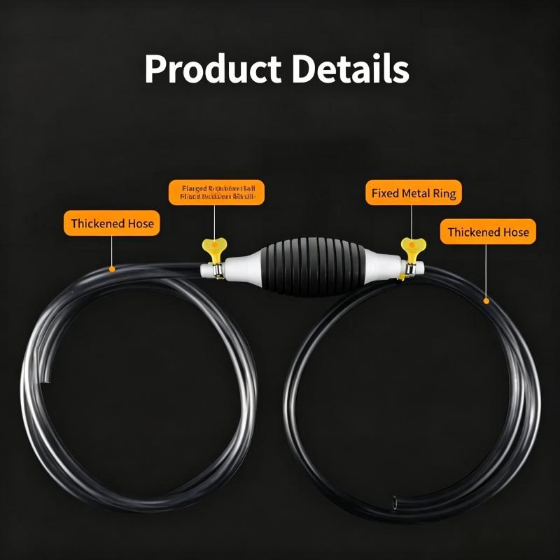Multifunction Liquid Sucker Pump High Flow Manual Fuel Pump 4.9 Ft Hose -Portable Hand Siphon Transfer Pump Kit fit for Gasoline Oil Diesel Water Liquid Fluid