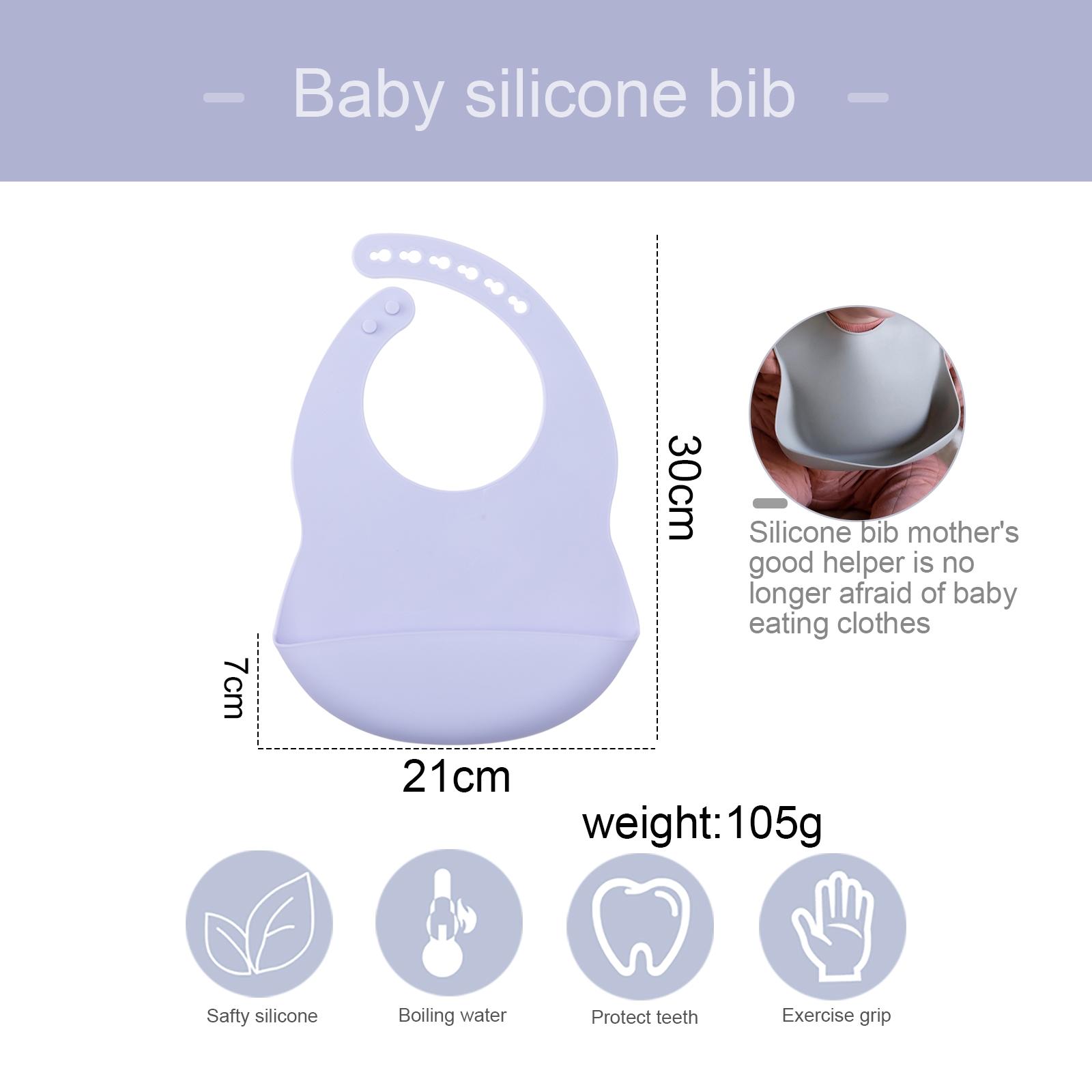 Multicolor Silicone Baby Bib Waterproof Dirty Proof Infant Feeding Bib, Durable & Comfortable Design, Perfect Gift for New Parents