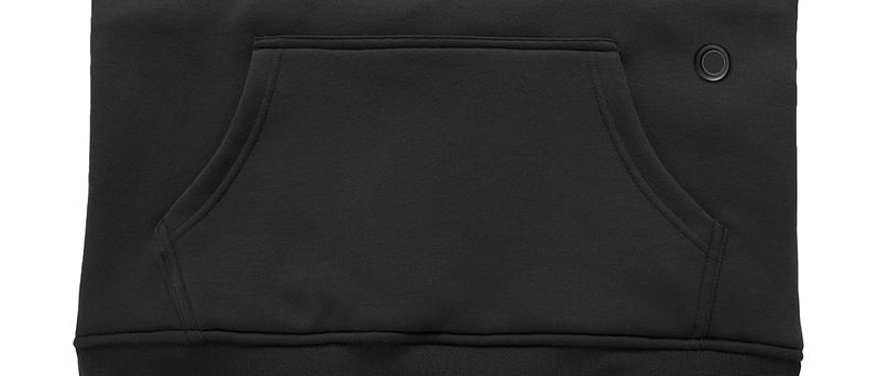 Norwell Unisex Heated Winter Hoodie with 7.4V/3A 5000mAh Battery Pack, Comfort Minimalist Outdoor Sweatshirt for Men & Women, Lightweight High Neck Hooded for Hiking Skiing Camping Hunting - Black【Includes Power Bank】