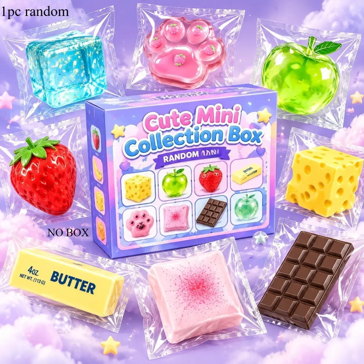 8-Piece Party Gift Set, Assorted Kids Party Gifts, Birthday Party Supplies, Soft Gel Toys, Slow Rebound Squeeze Toys, Classroom Rewards, Squishy Fidgets