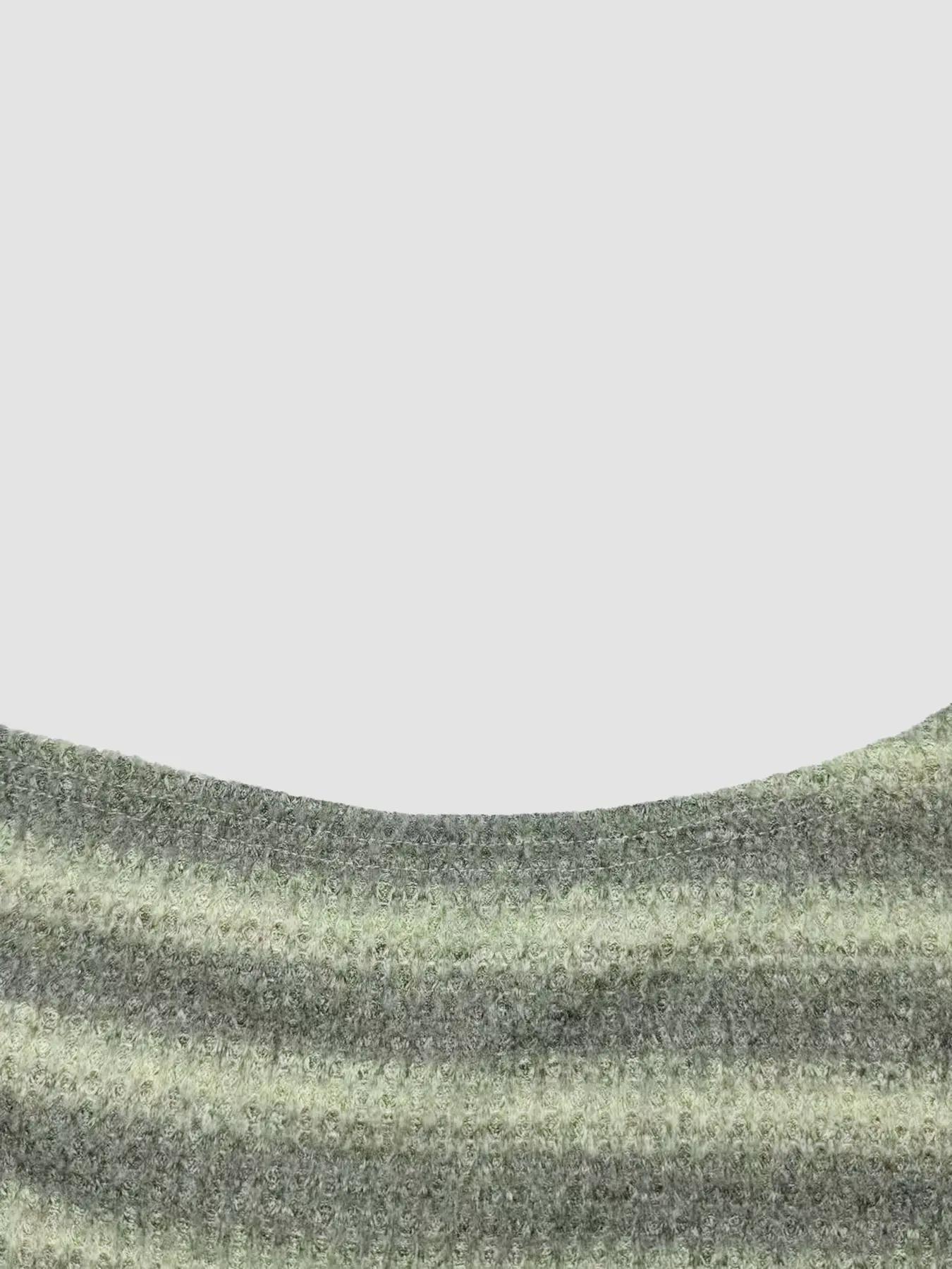 Women's Casual Striped Asymmetrical Neck Long Sleeve T-Shirt & Shorts Set, Cropped Top, Comfortable Daily Wear, Simple Style