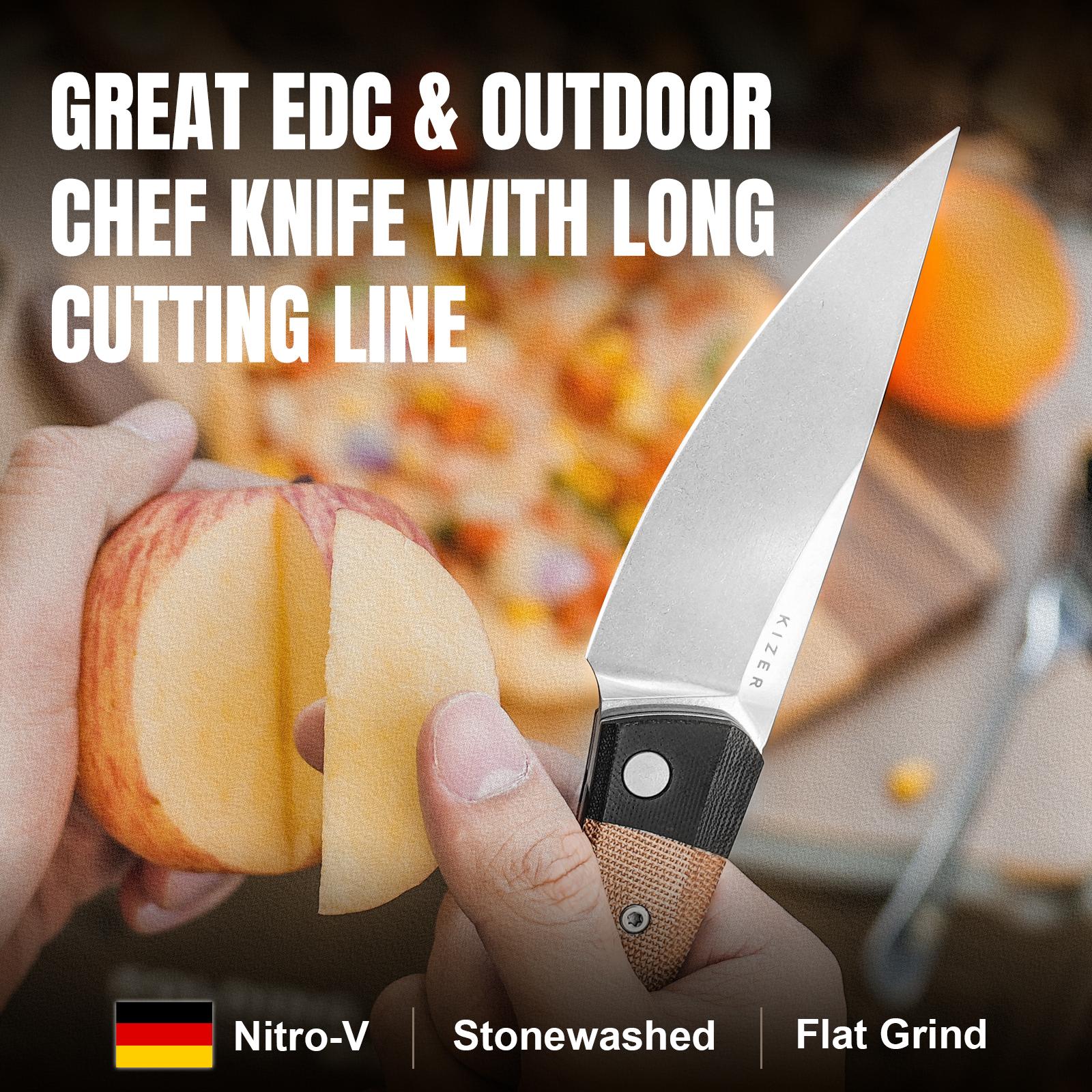 Kizer Momo Nitro-V Black G10+Micarta V4663A2