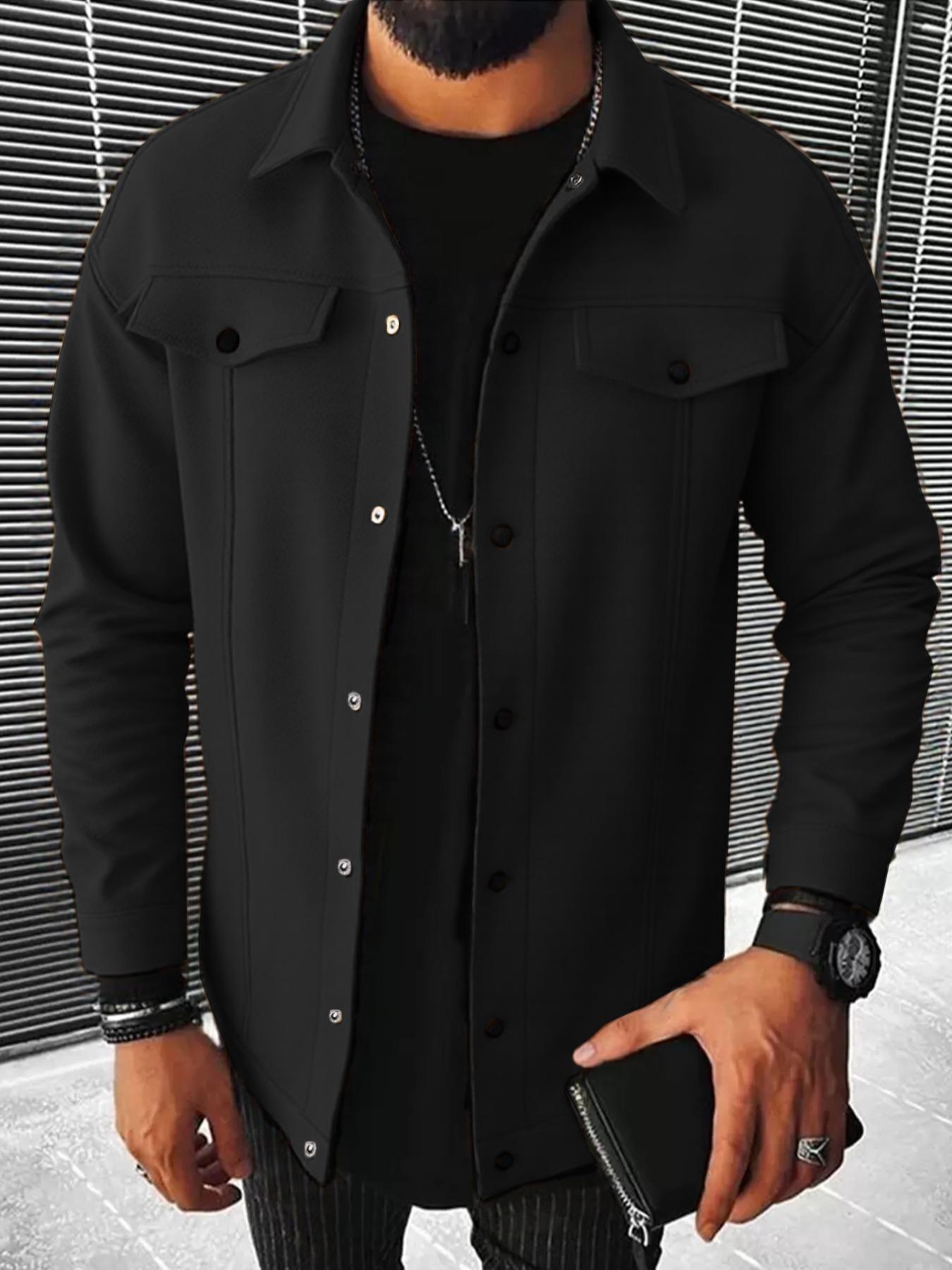 Men's Casual Wool Blend Jacket Coat, Stylish and Versatile Design for Both Casual and Formal Occasions, Perfect for All Seasons