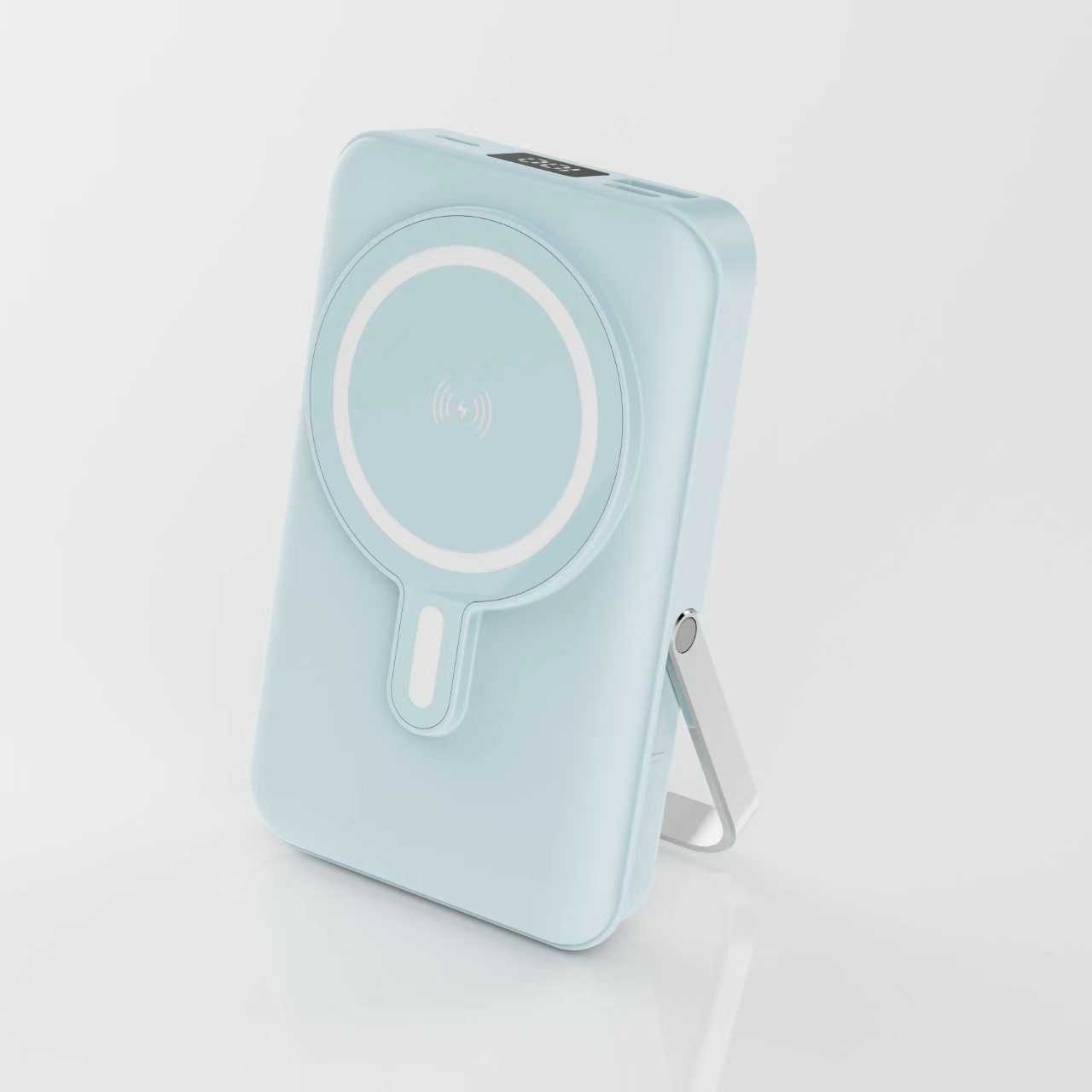 This magnetic portable charger features a built-in data cable, a 10000mAh power bank, a USB-C battery pack, and is an essential travel power bank compatible with iPhones, Android devices, and more.