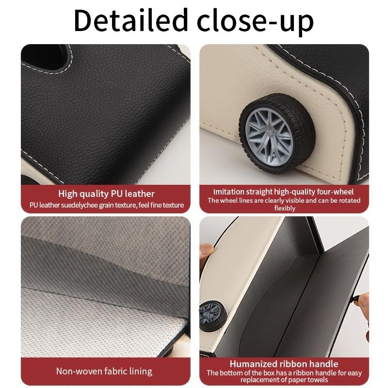 Creative Armrest Box Paper Towel Holder, Sports Car Design Car Paper Towel Box, High-End Automotive Paper Towel Dispenser