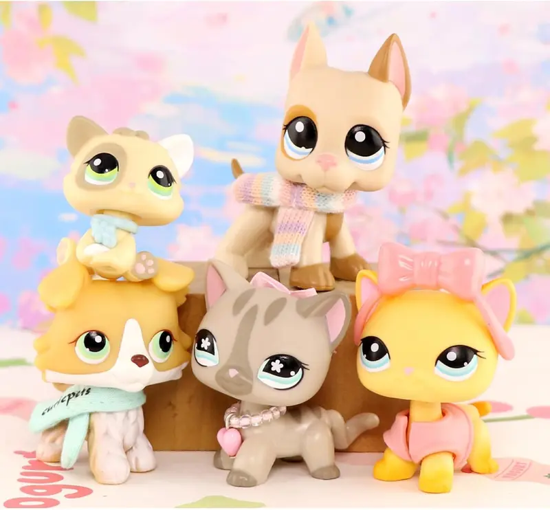 Random 5x LPS Pets & 7x Accessories Bundle – Littlest Pet Shop Cat & Dog Figures – Collectible Gift