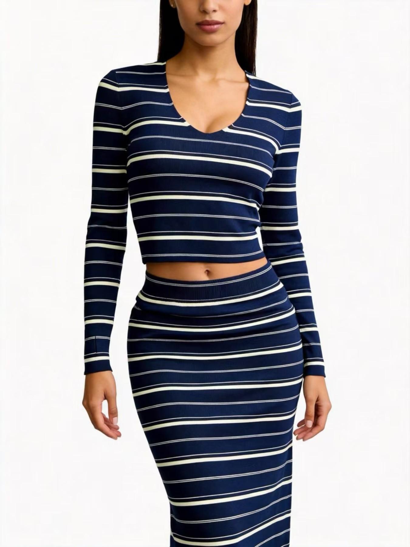 High Waist Slim Fit Long Two-Piece Set, Stylish Women's Fashion, Perfect for Casual & Formal Occasions, Comfortable and Trendy