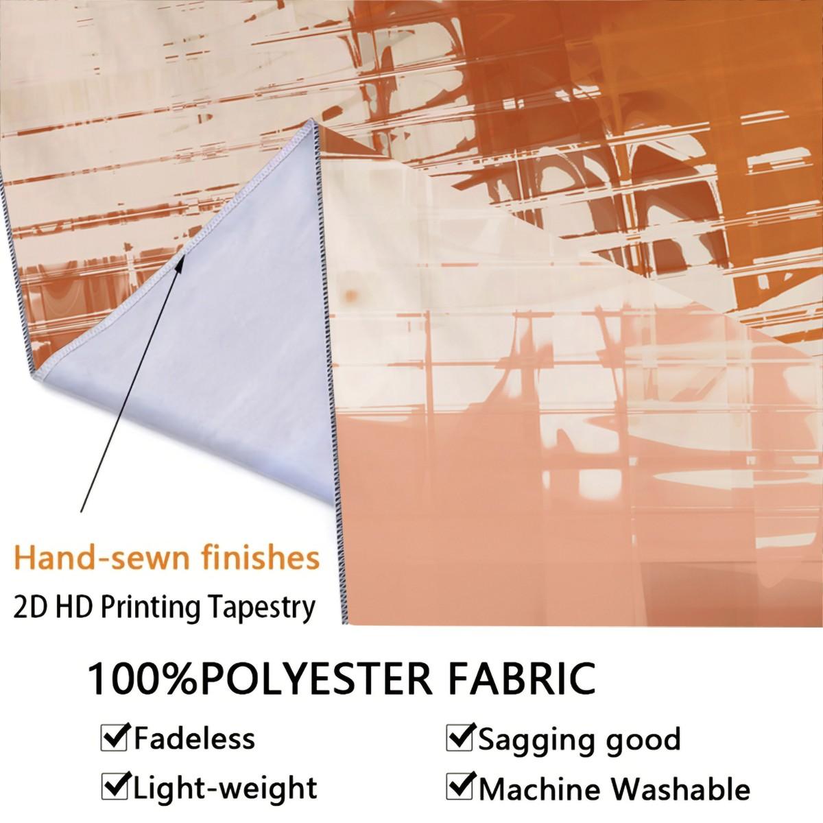 Orange Abstract Brush Stroke Tapestry, Modern Art Wall Hanging, Boho Aesthetic Tapestries, Soft Wall Blanket, Abstract Backdrop Decor for Bedroom & Dorm