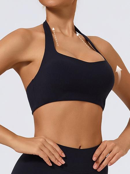 Women's Backless Breathable Sports Bra with Padding, Adjustable Straps, High Stretch, Ideal for Yoga & Outdoor Activities, All Seasons Wear
