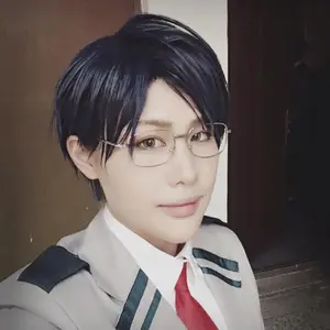 My Boku no Hero Academia Iida Tenya Short Blue Heat Resistant Cosplay Costume Wig