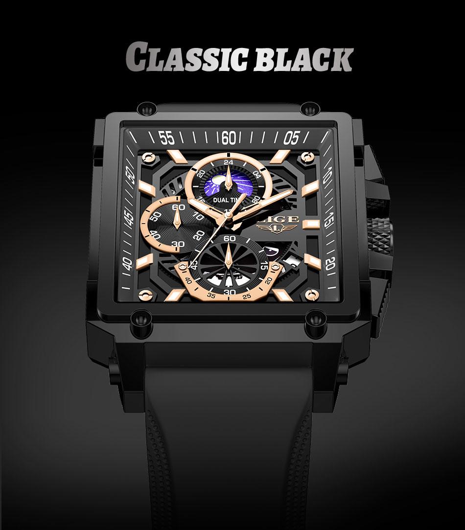 Business Fashion Square Dial Quartz Watch, Fashion Waterproo Luminous Watch for Party, Daily Clothing Decor, Trendy All-match