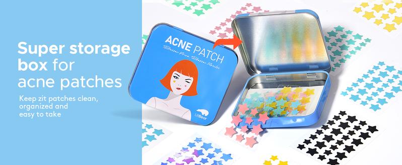 LitBear Star Acne Patches Pimple Patches, 6 Colors 168 Dots, Patches with Tea Tree Oil & Centella Oil, Hydrocolloid Acne Pimple Patches Perfect for Clear Skin