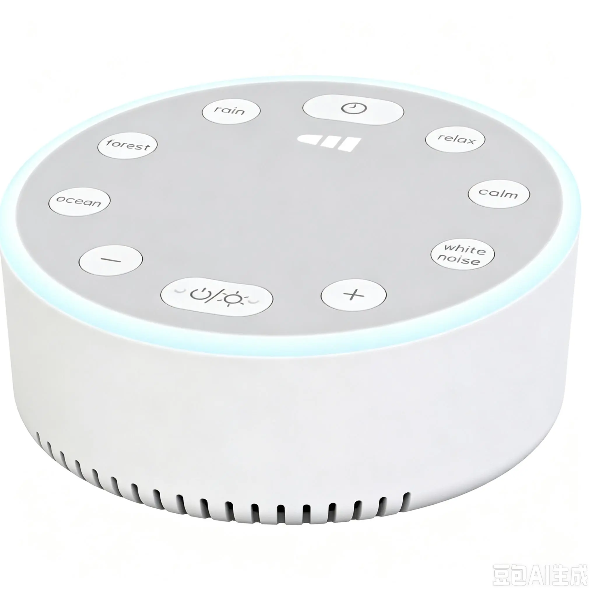 White Noise Machine for Sleeping, 6 Sleep Sounds (Rain, Ocean, Forest, White Noise & More) with Ambient Night Light, Portable Sound Machine