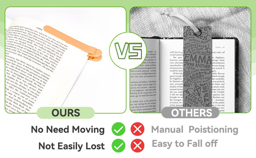 EasyClip Silicone Automatic Bookmark, Simple Blank Page Marker that Automatically Remembers Your Page Number, Suitable for Women, Men, Children, Teachers, Book Lovers, Unique and Cute Book Page Holder that Stays in Place and Follows You While You Read