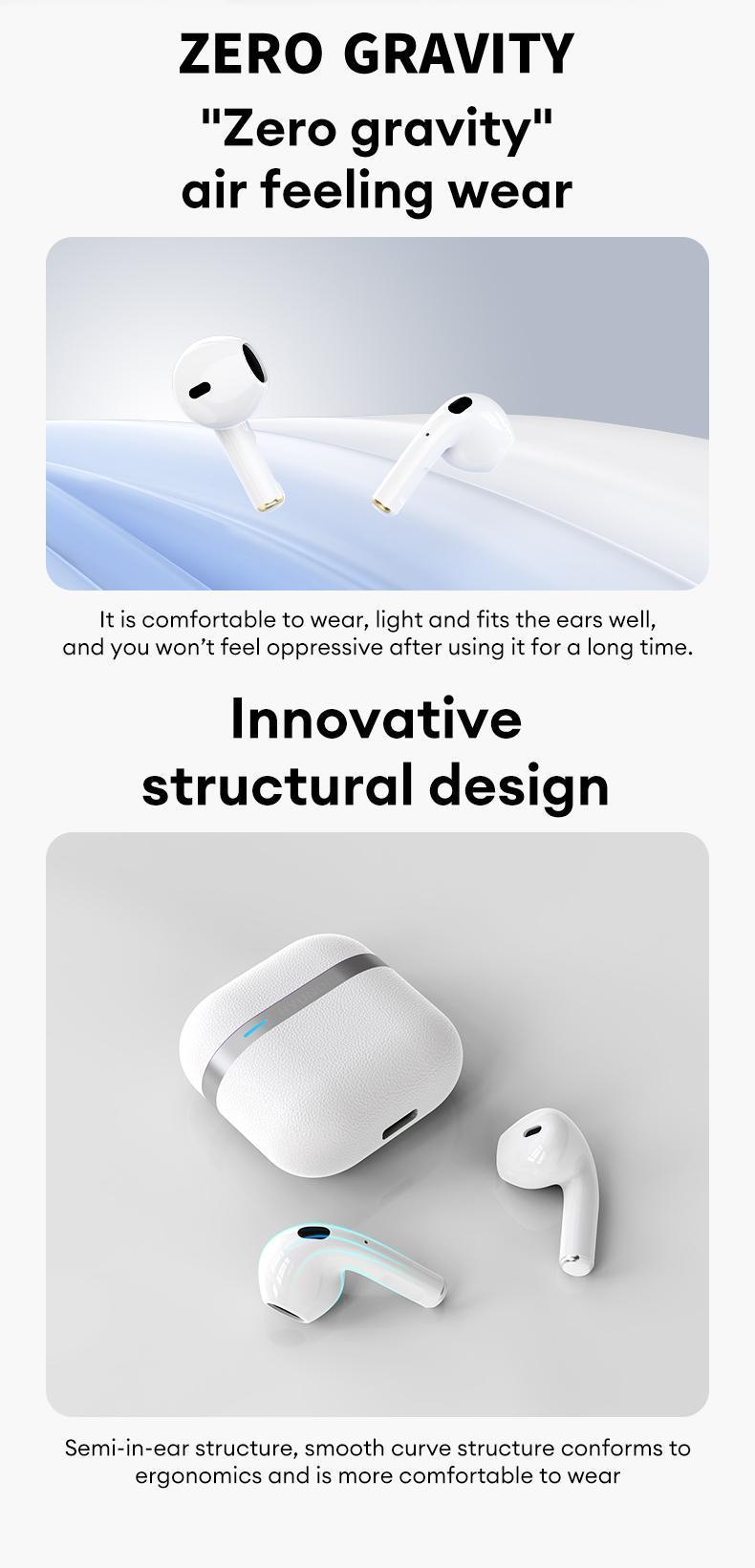 HYUNDAI T02 PRO True Wireless Bluetooth Earbuds HIFI Sound Quality Headset, Waterproof & Sweat Resistant Sports Headphones with Mic Suitable for Music/Phone Calls(Download App to use Translation Function)