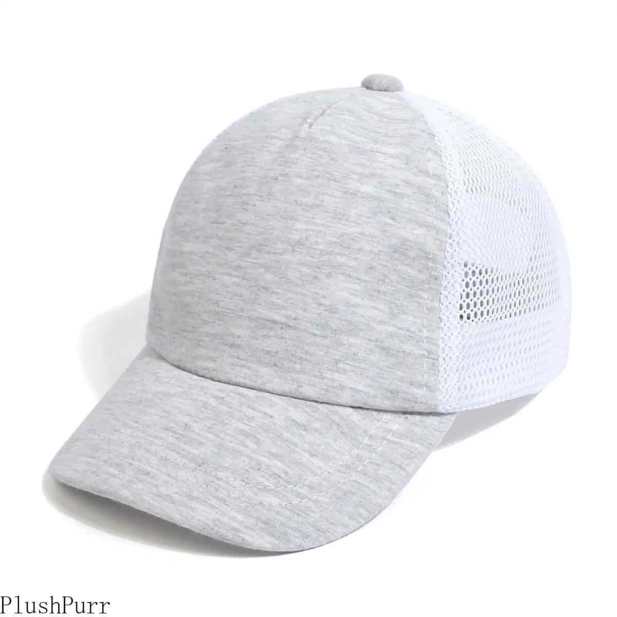 2026 Stylish Adjustable Baseball Cap for Boys & Girls - Breathable Mesh Solid Color Sunscreen Peaked Hat, Lightweight Sun Protection for Outdoor Sports & Daily Casual Wear, Multiple Options