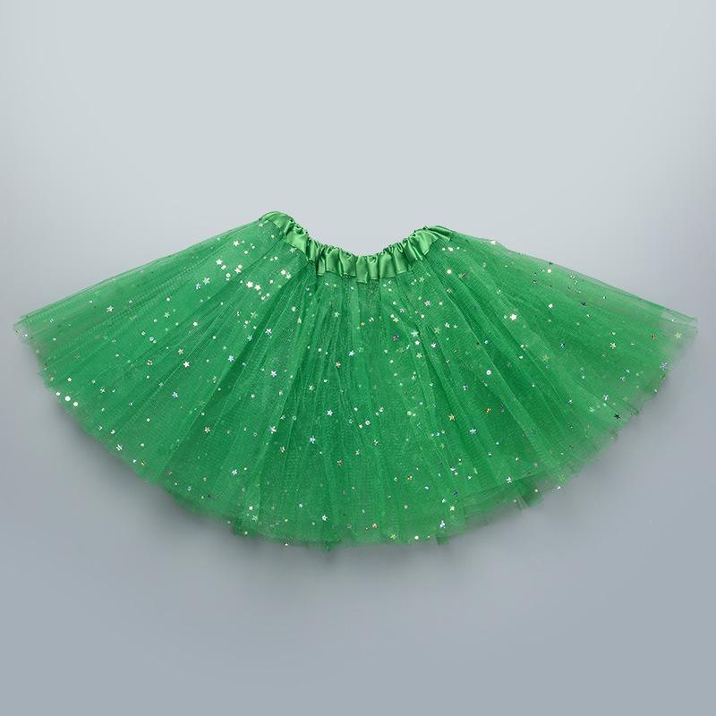Girls Tulle Star Short Tutu Skirt Children Fancy Ballet Dancewear Party Costume Ball Gown Mini Skirt