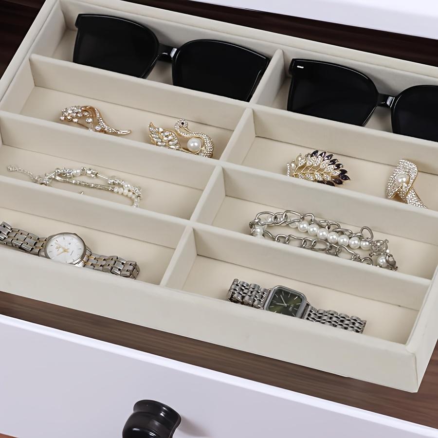 Soft Velvet Jewelry Tray, ideal for home storage and display. This stylish jewelry box keeps earrings, rings and necklaces organized. Dust-proof, lightweight and perfect for dresser decor and daily jewelry management.