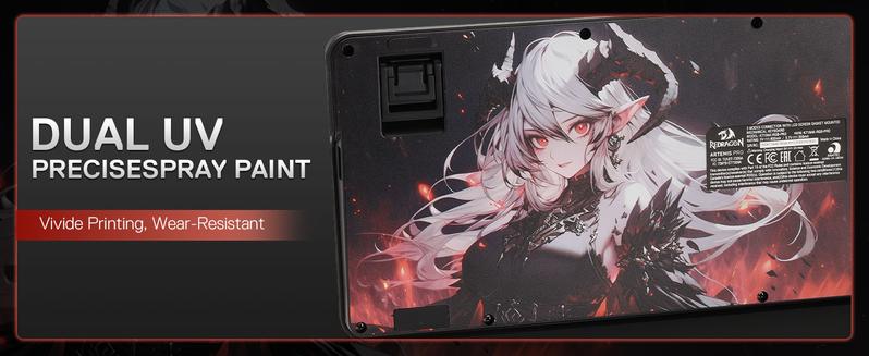 Redragon K719 AK PRO Wireless Gasket Gaming Keyboard w/Hype Screen & Knob, 95 Keys Mechanical Keyboard, Easy-Control 1.14’’ TFT Info Display, 5-Layer Noise Dampening, Custom Linear Switch, Anime Edition