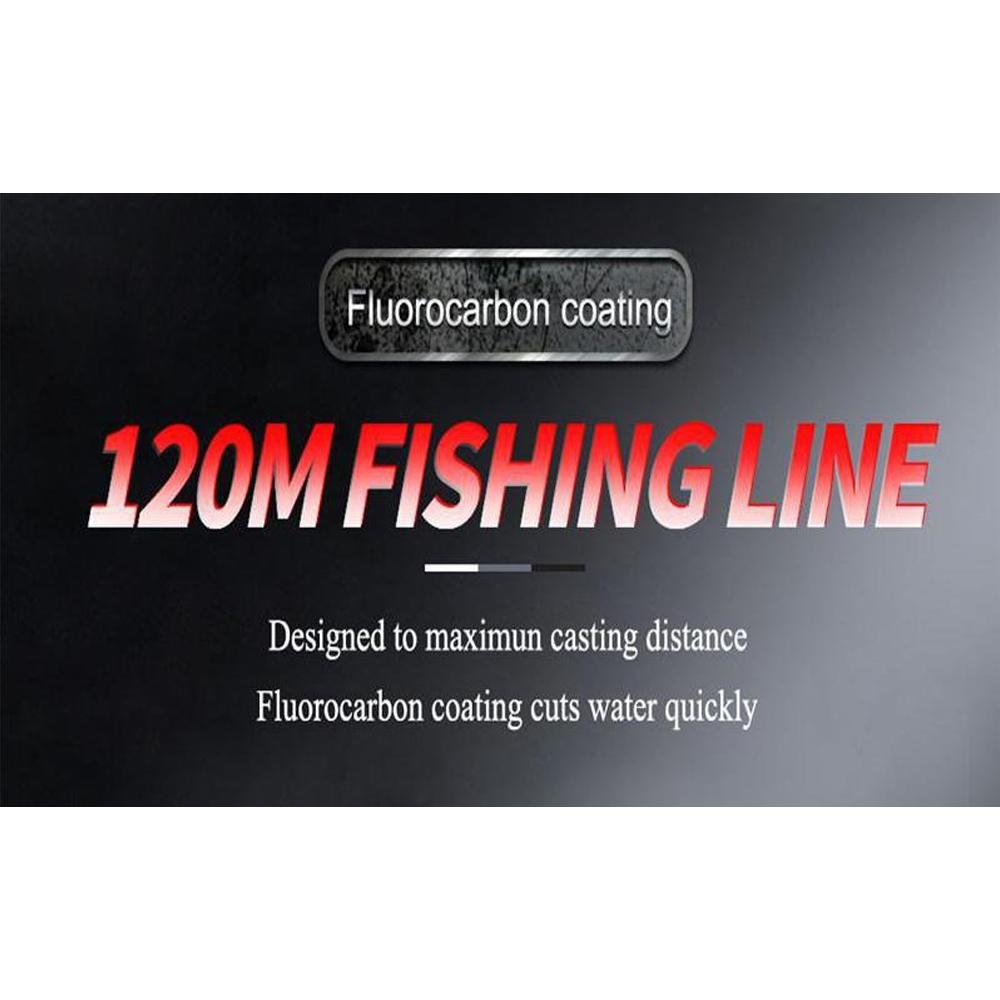 Fluorocarbon Fishing Leader Line 120m Sinking Carbon Fiber High Sensitivity Long Cast 0.20-0.60mm Diameter 7.15-45LB Strength Saltwater Freshwater Versatile Lure Line Durable High Tensile Line Kit