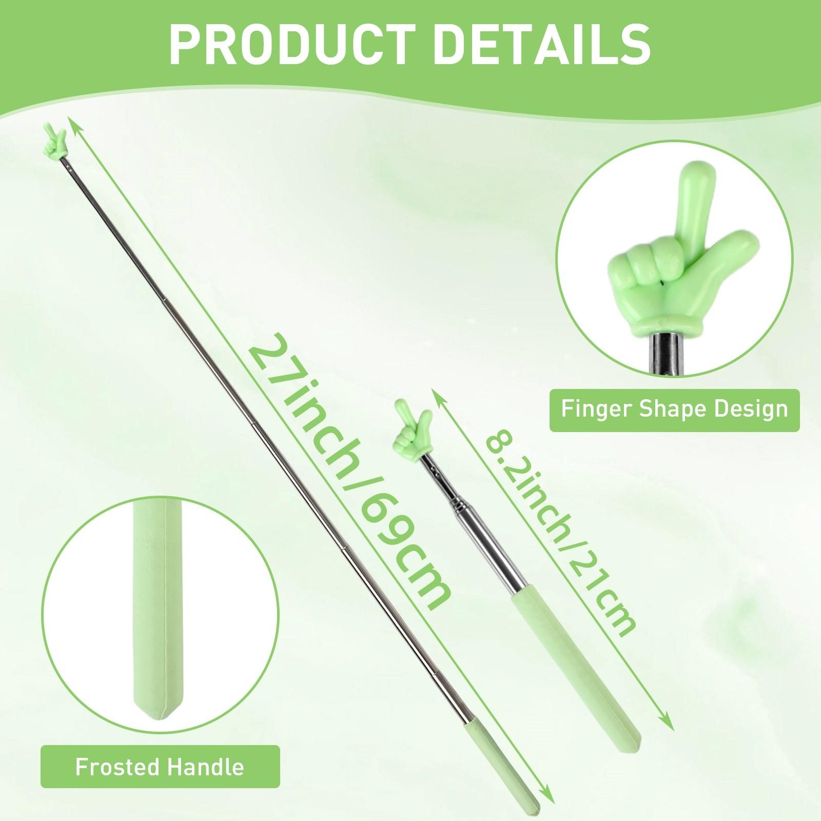 6pcs Pointer Finger Stick, Extendable Colorful Finger Pointer Stick, Mini Retractable Teacher Pointer for Presentation, Whiteboard, Blackboard, Classroom Supplies