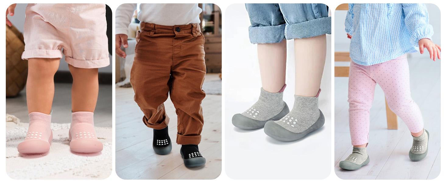 Baby Sock Shoes Infant Slippers Newborn Crib Shoes Toddler Shoes for 6 9 12 24 36months Boys Girls Toddlers Indoor Outdoor Adorable Walking Shoes Lightweight Breathable Durable little kids Sneakers for 0 1 2 3yrs old