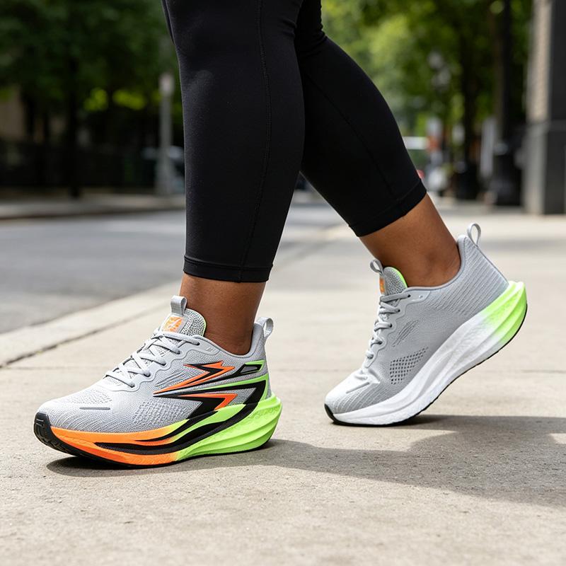 New Men's Lightweight Cushioned Athletic Running Shoes, Breathable Mesh Gradual Thick Sole, Soft Elastic Outsole Anti-Slip Durable, Multi-Color Options