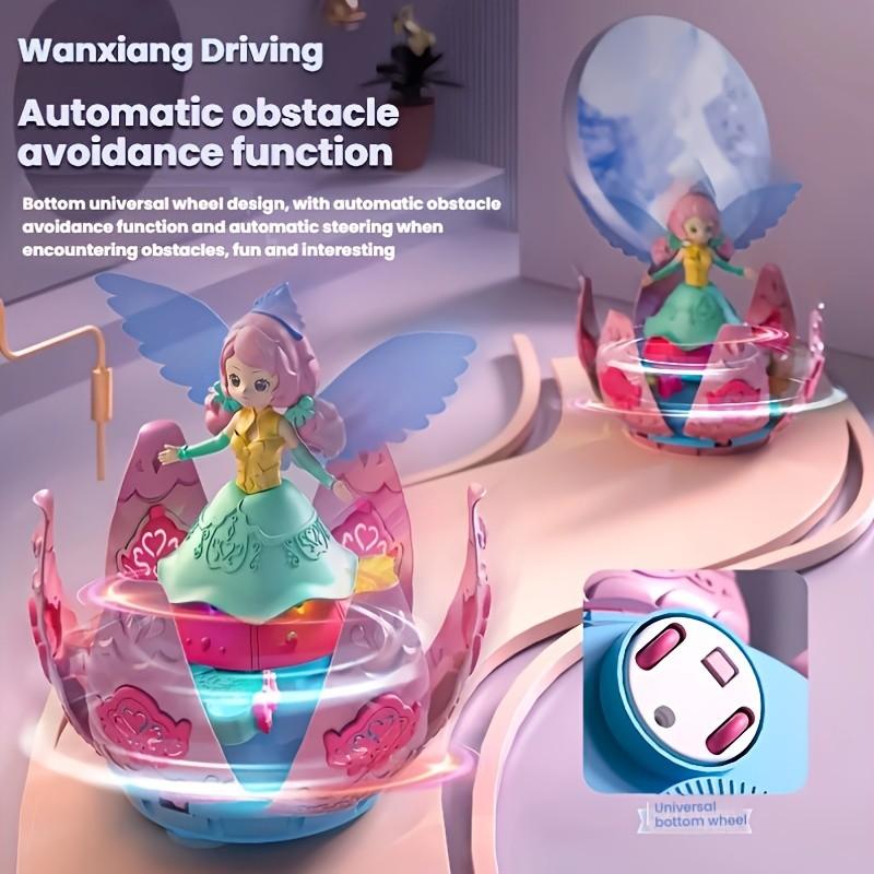 Dancing Princess Toy, 360 Degree Rotation, Light and Music, Automatic Obstacle Avoidance, Birthday Gift, Christmas Gift, Halloween Gift
