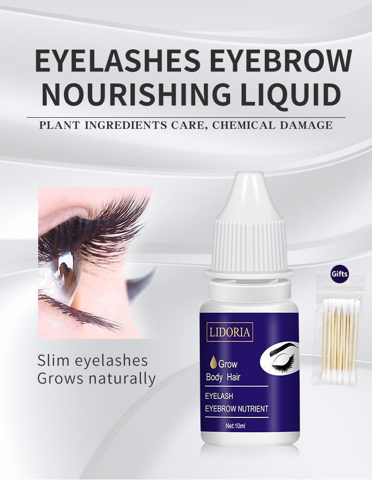 LIDORIA Lash Serum Clear Lengthening & Strengthening Formula – Voluminous Natural Lash Primer for Thick, Long Lashes 10ml